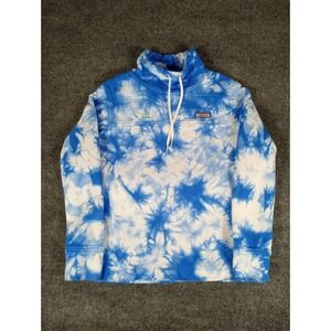 Vineyard Vines Men's Medium Pullover Quarter Zip Navy Blue Fleece-Lined Casual